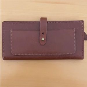 Madewell long brown leather wallet